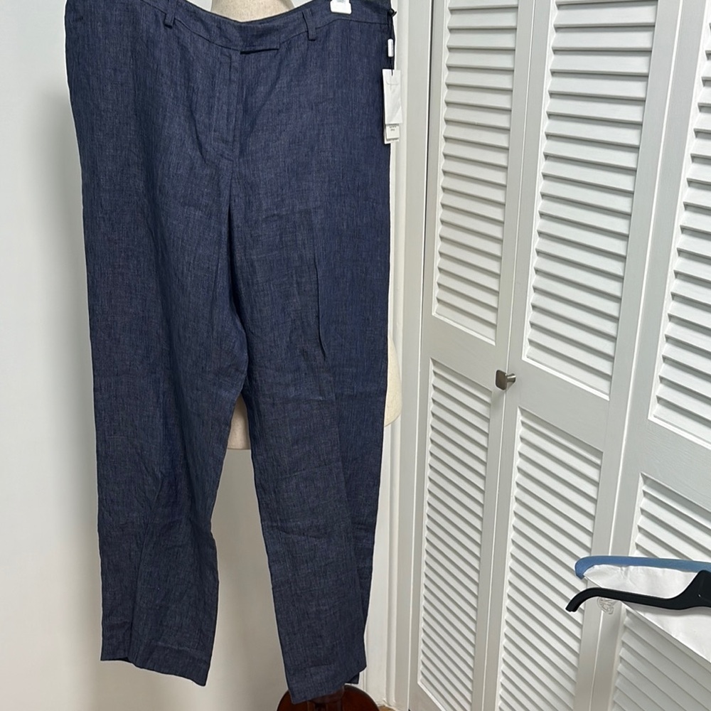 Calvin Klein Blue Straight Leg Trousers